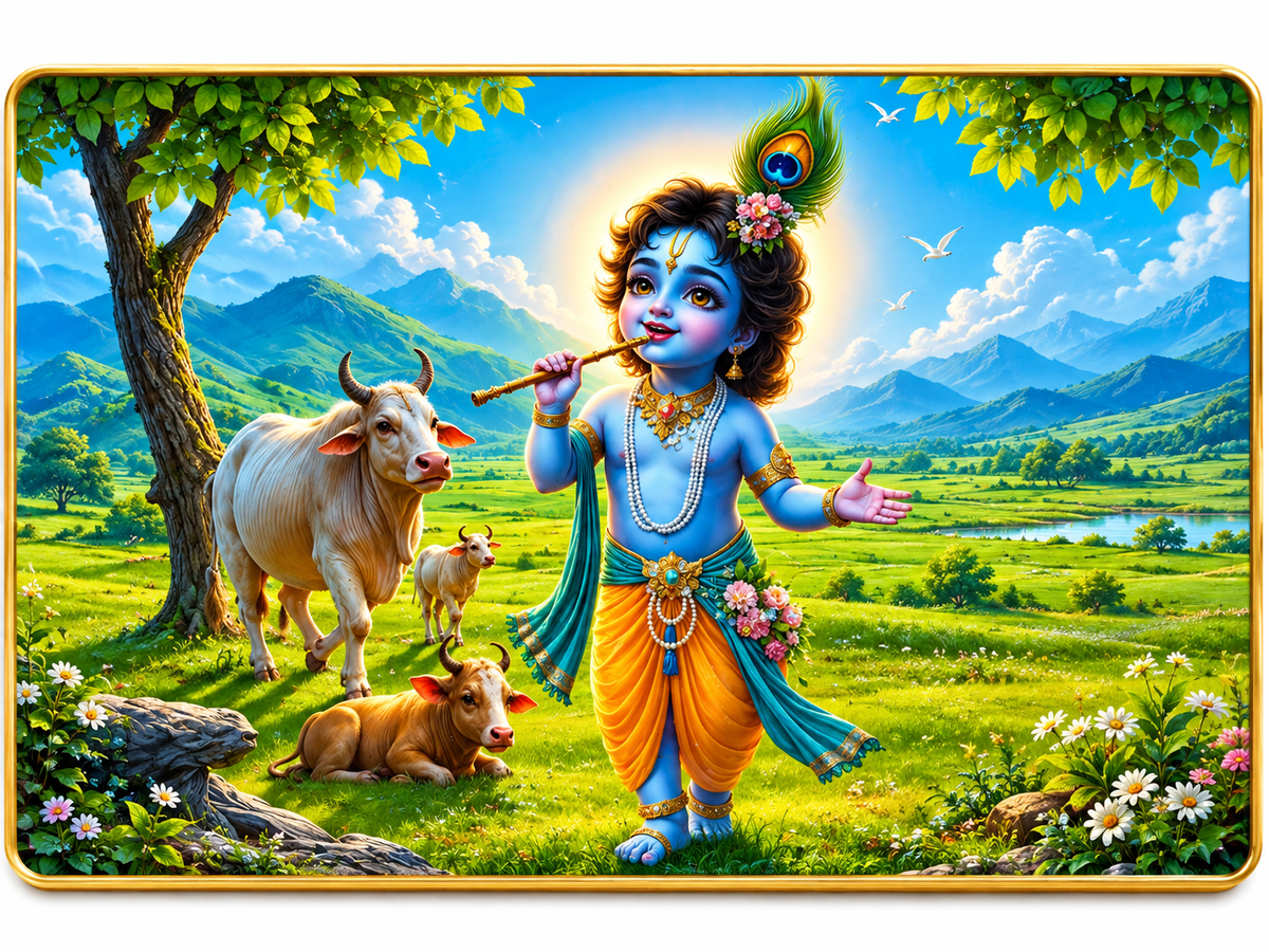 Krishna Flute Wall Art
