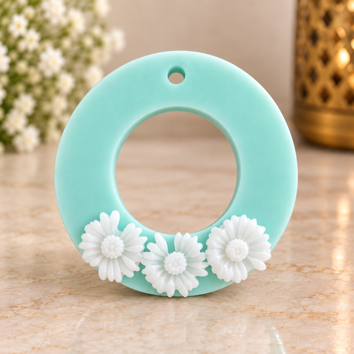 Mint Green Daisy Wax Sachet