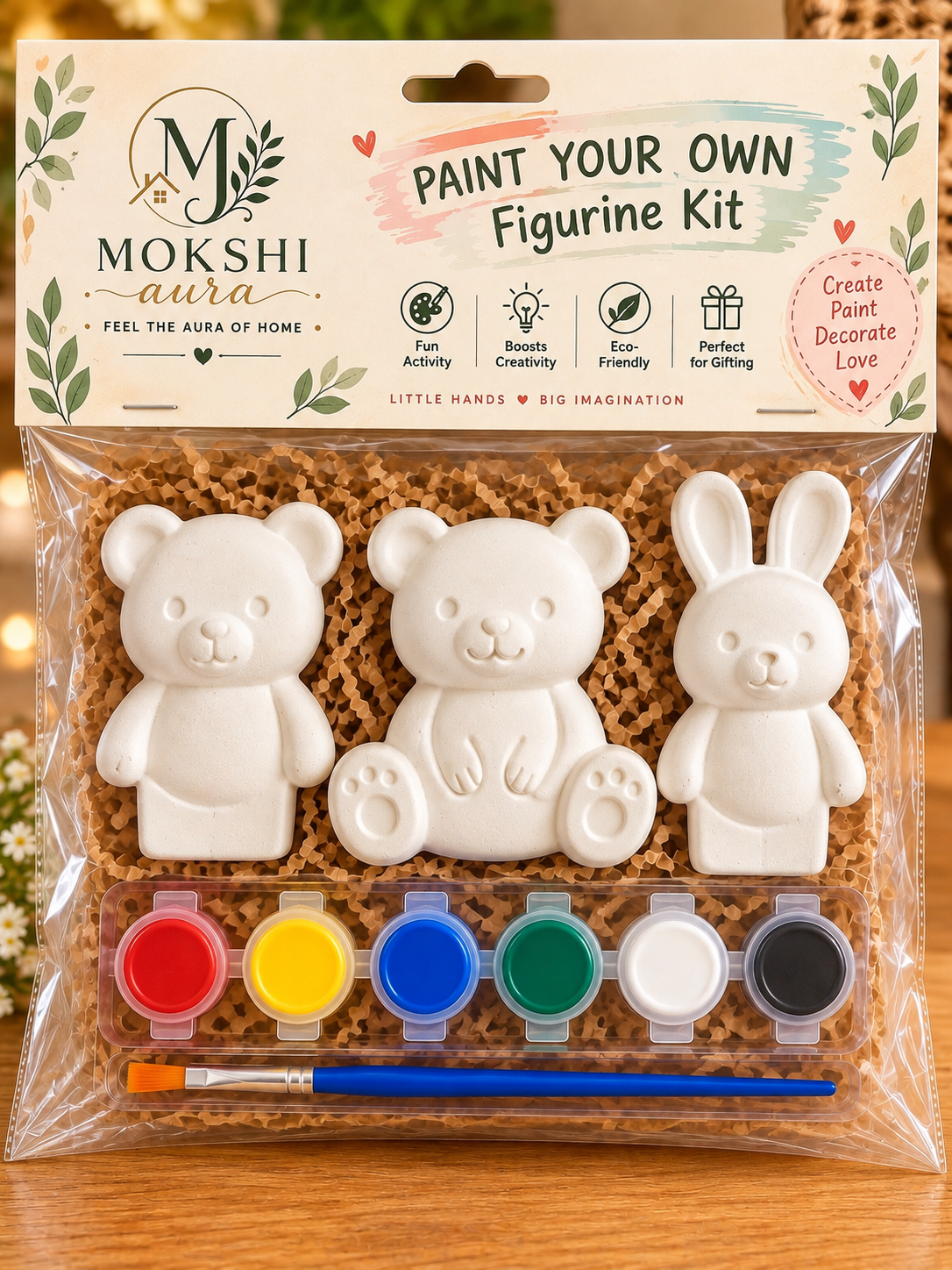 Teddy -Paint Your Own Figurine Kit