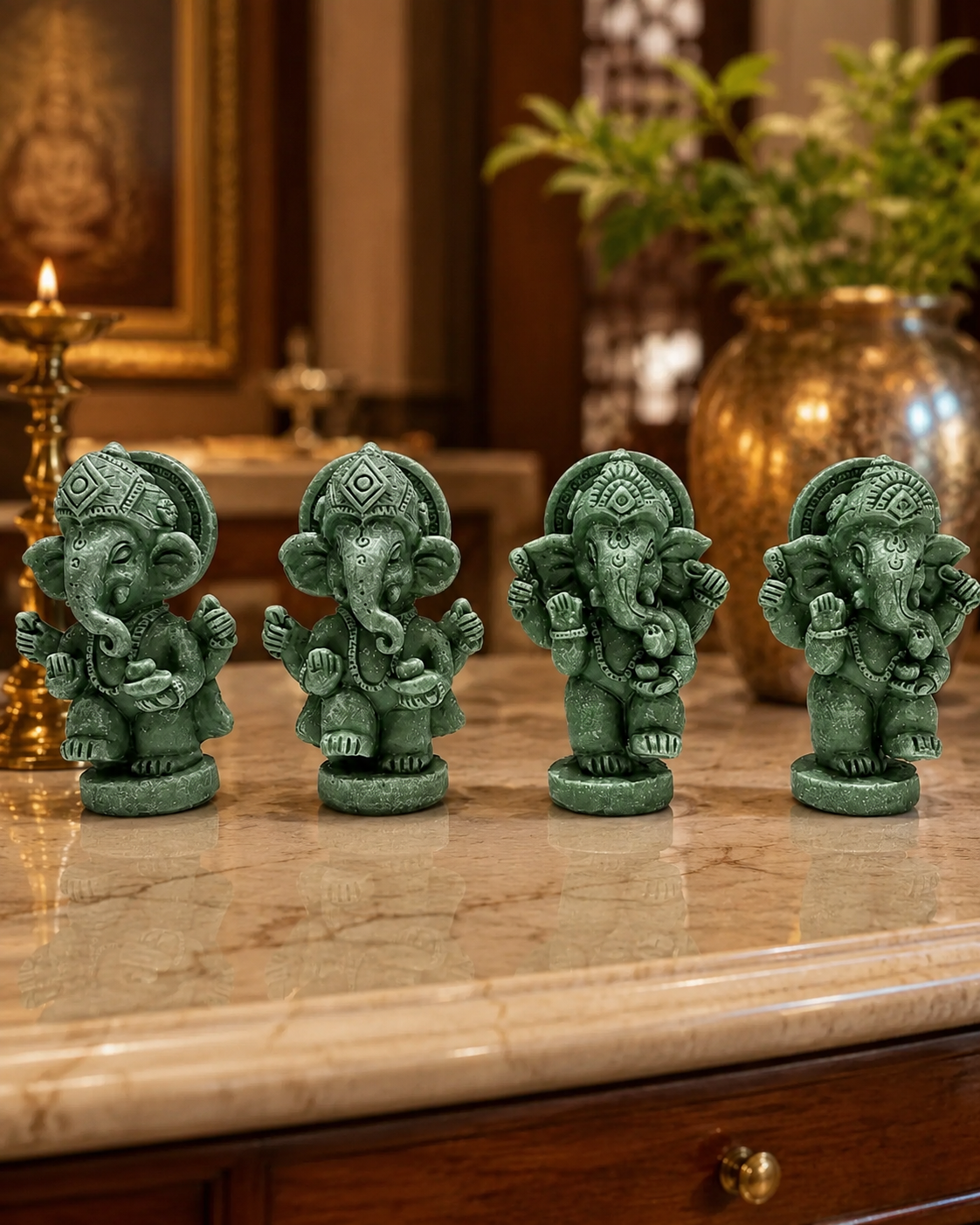 Set of 4 Lord Ganesha Décor