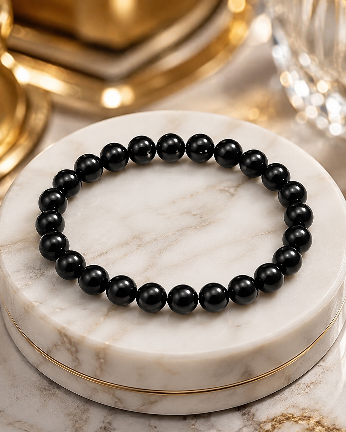 Black Bead Bracelet