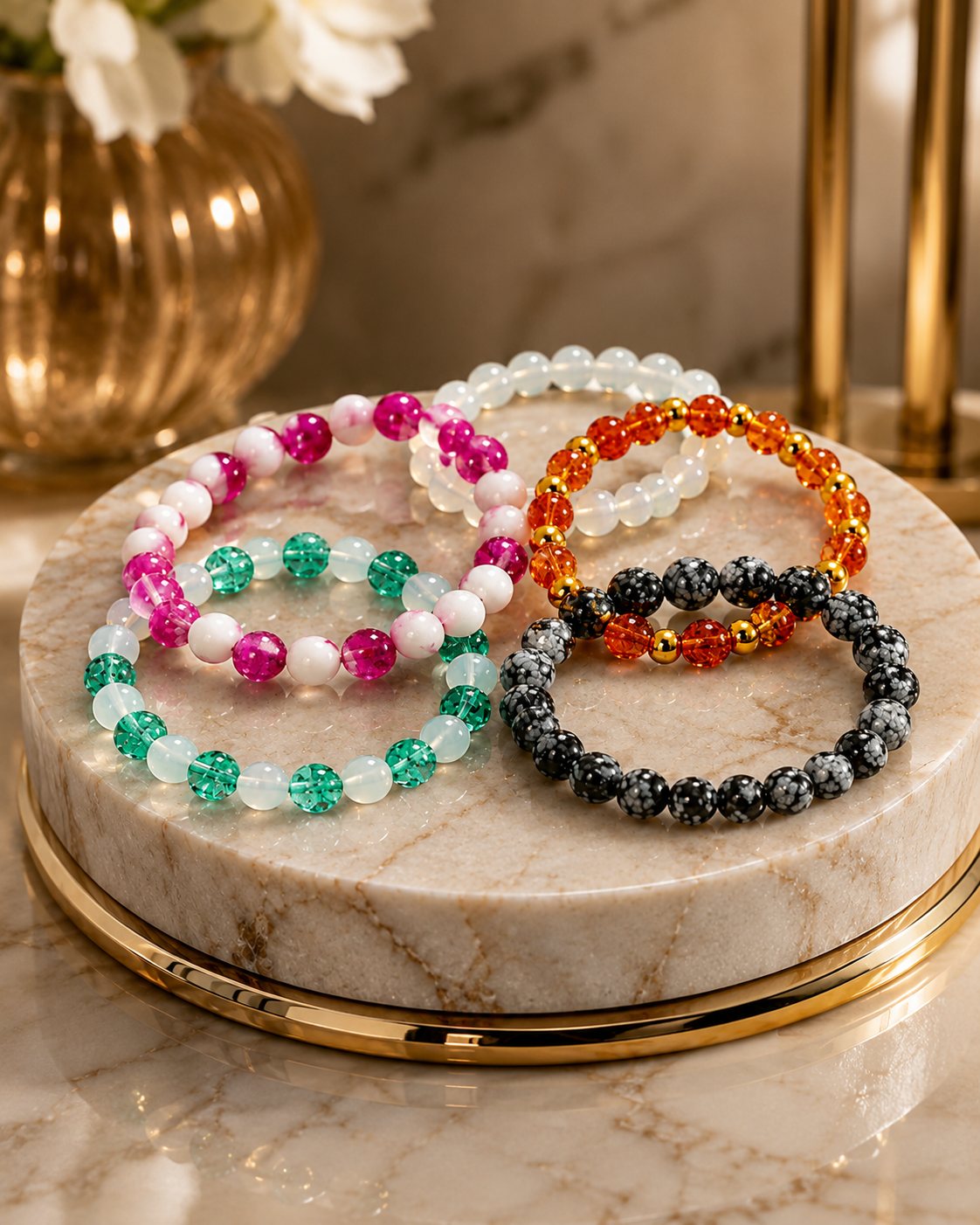 Handmade Beaded Bracelets Set