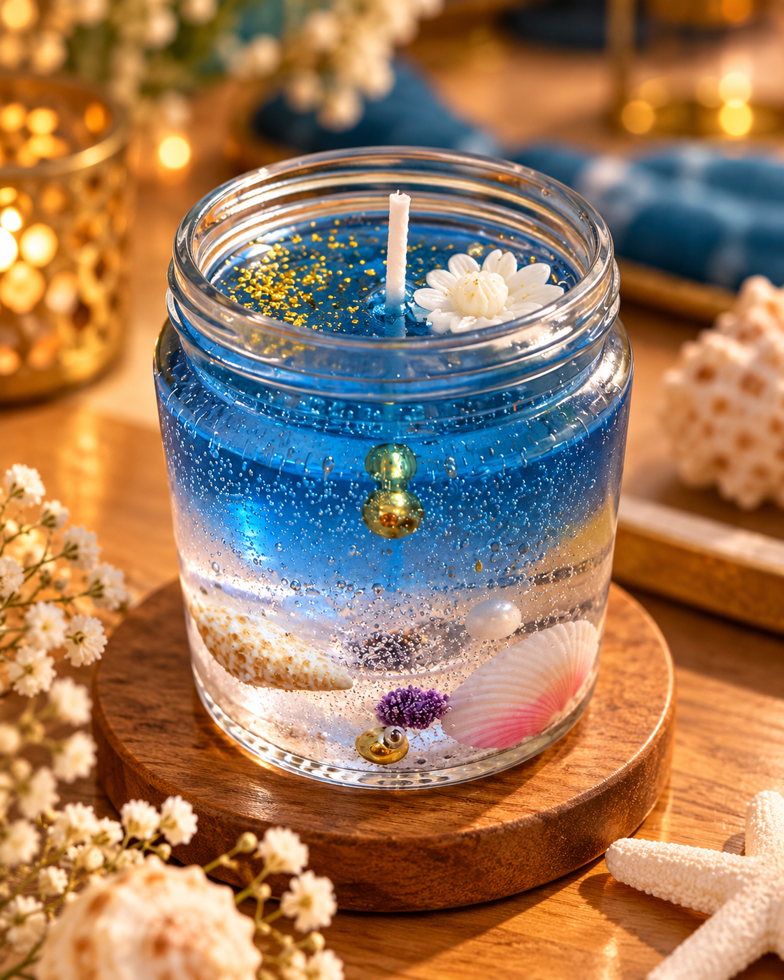 Blue Ocean Gel Candle