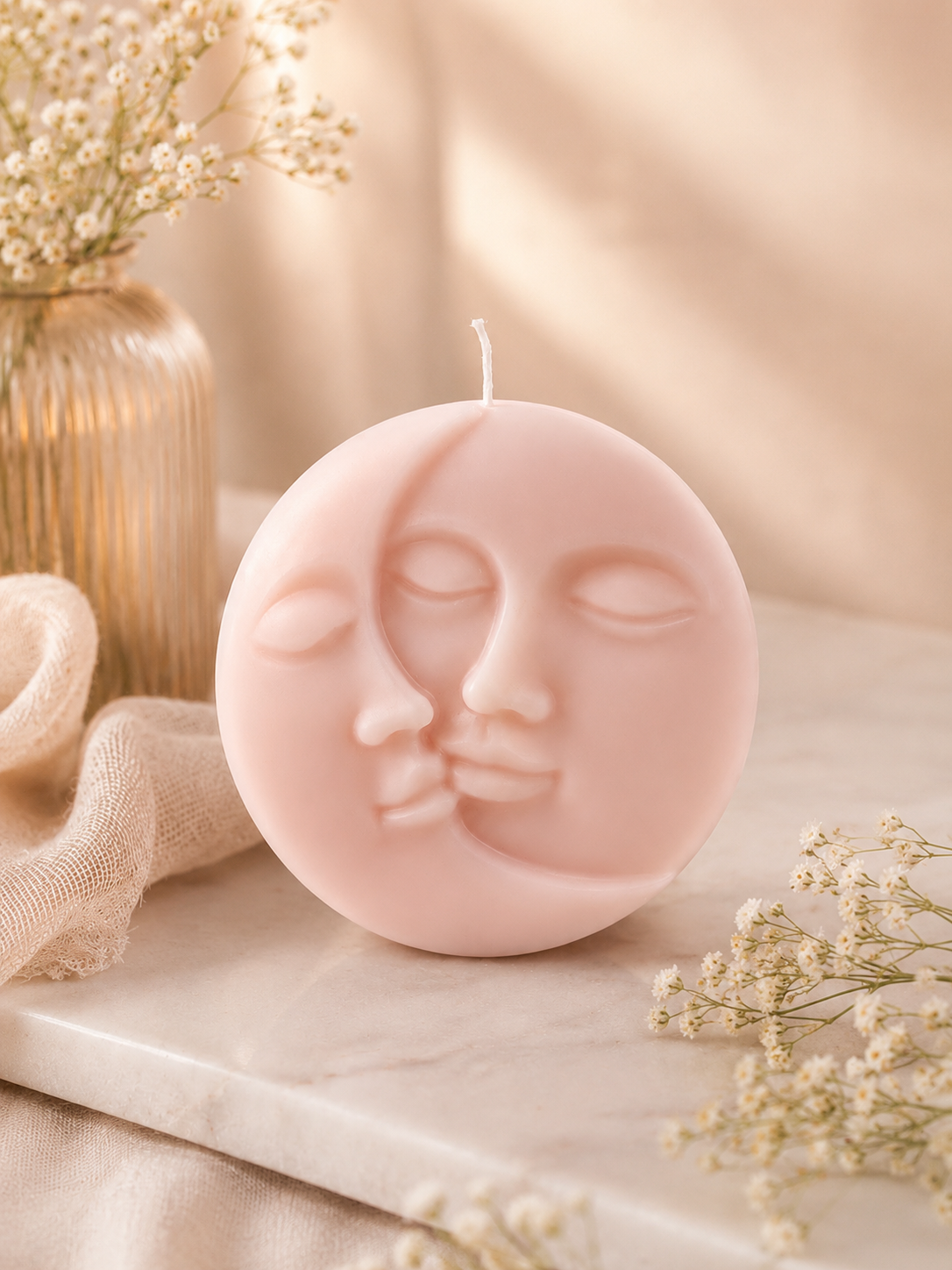 Blush Pink Face Candle