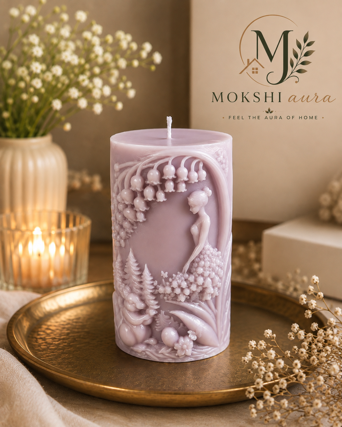 Floral Lady Candle