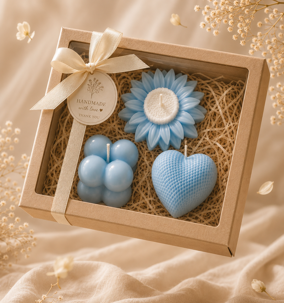Handmade Aqua Candle Gift Set
