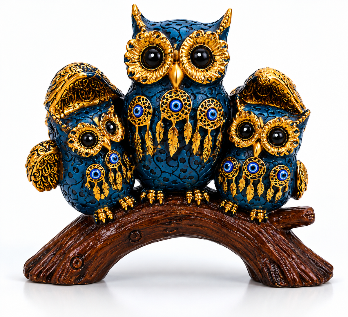 Luxury Owl Family Showpiece
