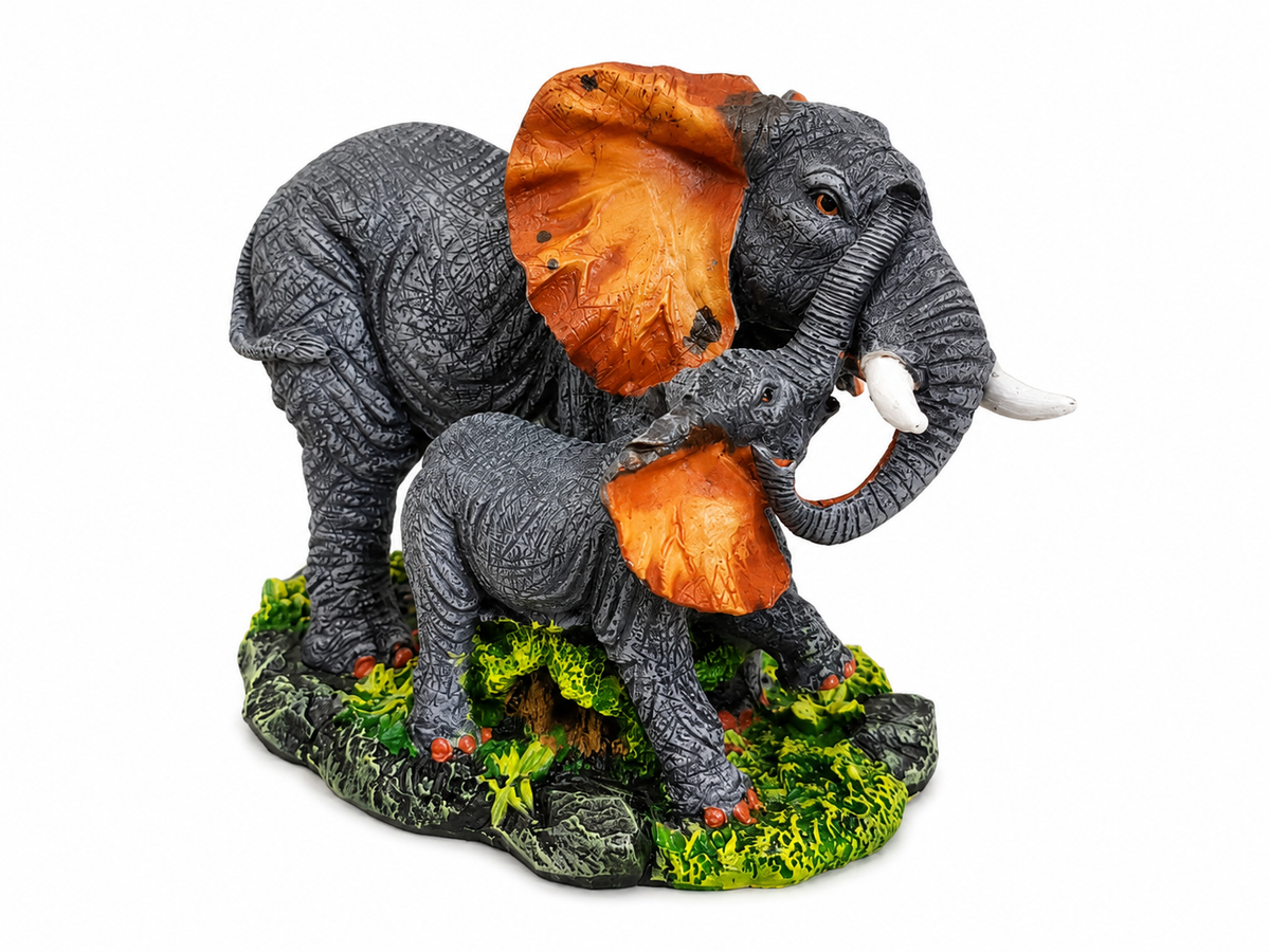 Majestic Elephant Mother & Calf Showpiece