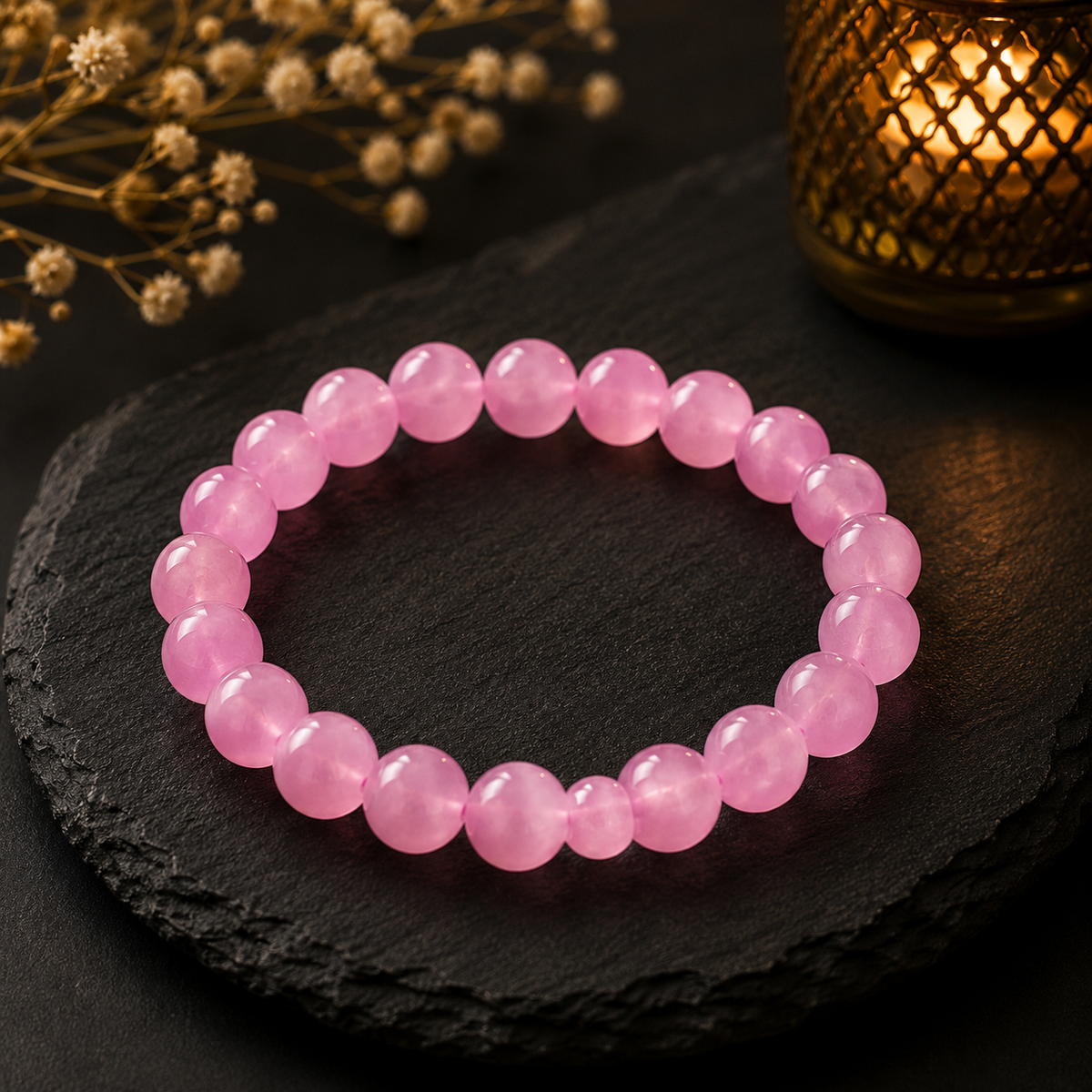Pink Beaded Bracelet