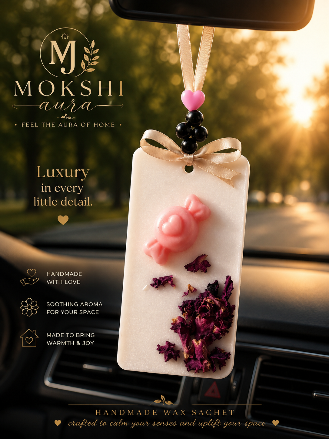 Pinky Candy & Rose Petal Wax Sachet