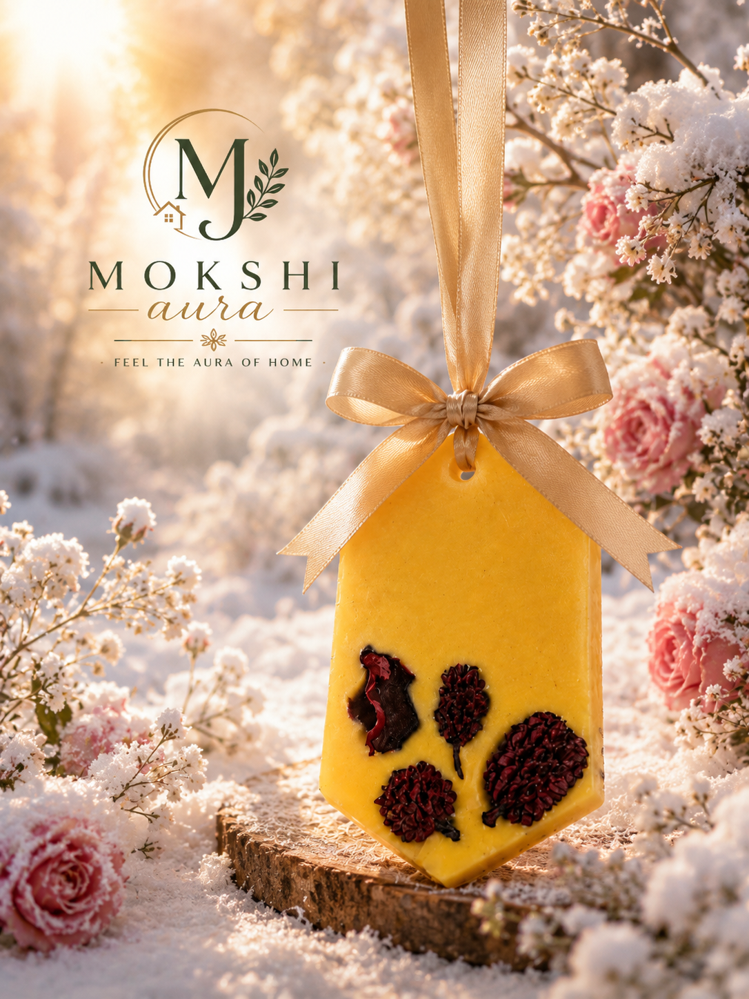 Yellow Floral Wax Sachet